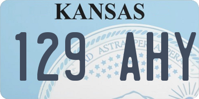 KS license plate 129AHY