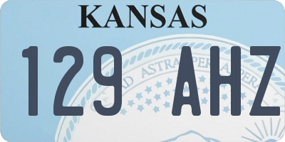 KS license plate 129AHZ