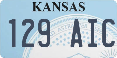 KS license plate 129AIC