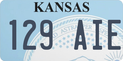 KS license plate 129AIE