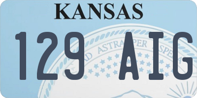 KS license plate 129AIG