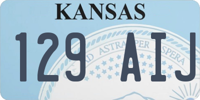 KS license plate 129AIJ