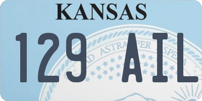 KS license plate 129AIL