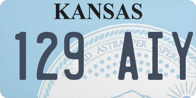 KS license plate 129AIY