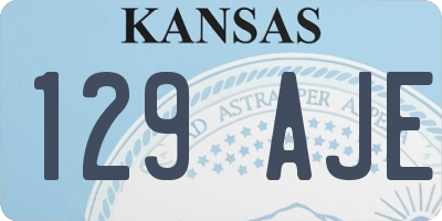 KS license plate 129AJE