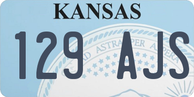 KS license plate 129AJS