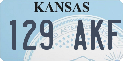 KS license plate 129AKF