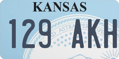 KS license plate 129AKH