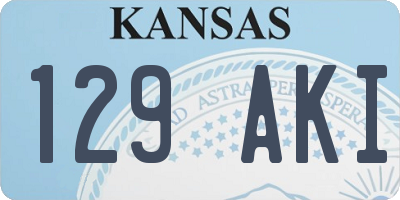 KS license plate 129AKI