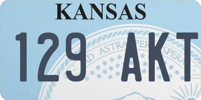 KS license plate 129AKT