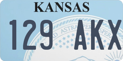 KS license plate 129AKX