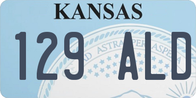 KS license plate 129ALD