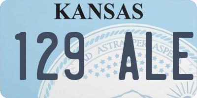 KS license plate 129ALE