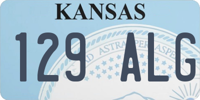 KS license plate 129ALG