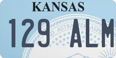 KS license plate 129ALM