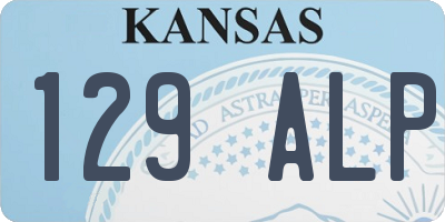 KS license plate 129ALP