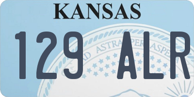 KS license plate 129ALR