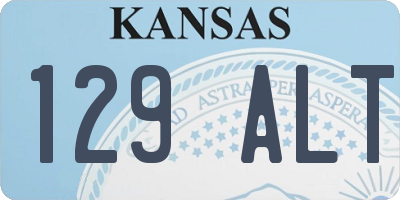 KS license plate 129ALT