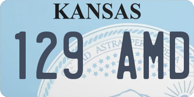 KS license plate 129AMD