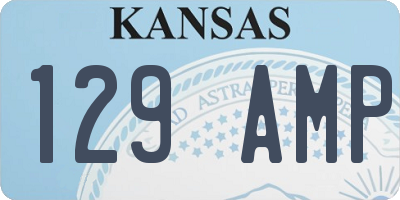 KS license plate 129AMP