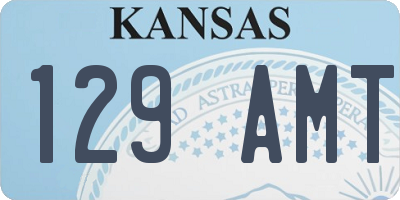 KS license plate 129AMT