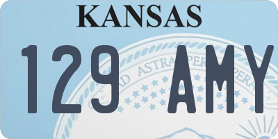 KS license plate 129AMY