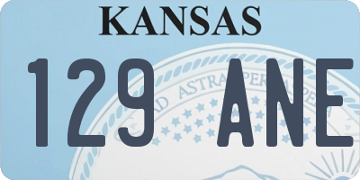 KS license plate 129ANE