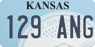 KS license plate 129ANG