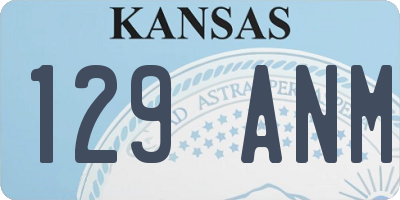 KS license plate 129ANM