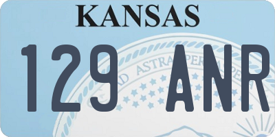 KS license plate 129ANR