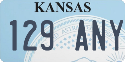 KS license plate 129ANY