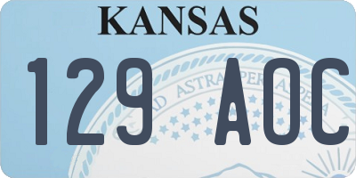 KS license plate 129AOC