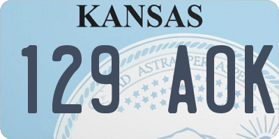 KS license plate 129AOK