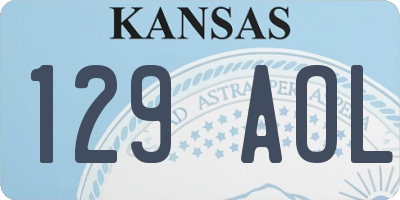 KS license plate 129AOL