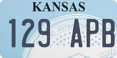 KS license plate 129APB