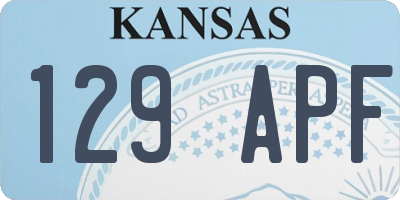 KS license plate 129APF