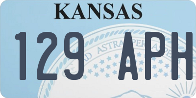 KS license plate 129APH