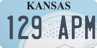 KS license plate 129APM