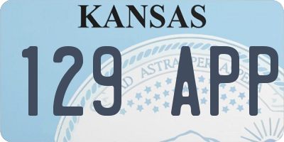 KS license plate 129APP