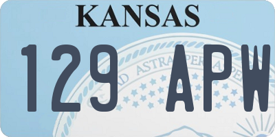 KS license plate 129APW