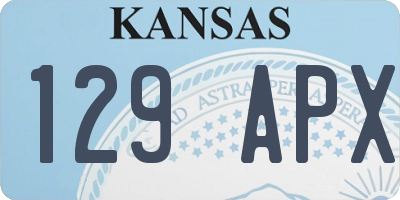 KS license plate 129APX