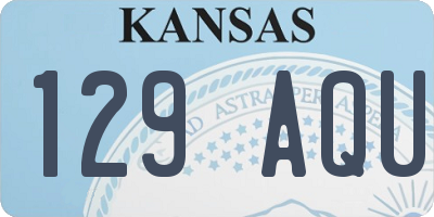 KS license plate 129AQU