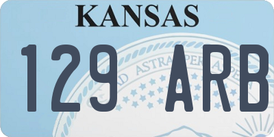KS license plate 129ARB