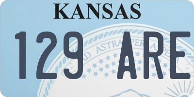 KS license plate 129ARE