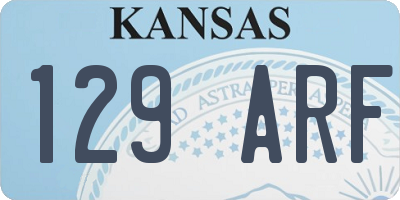 KS license plate 129ARF
