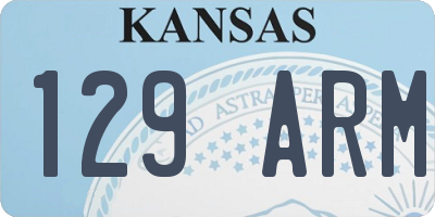 KS license plate 129ARM