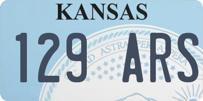 KS license plate 129ARS