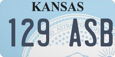 KS license plate 129ASB