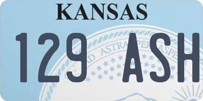 KS license plate 129ASH