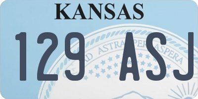 KS license plate 129ASJ